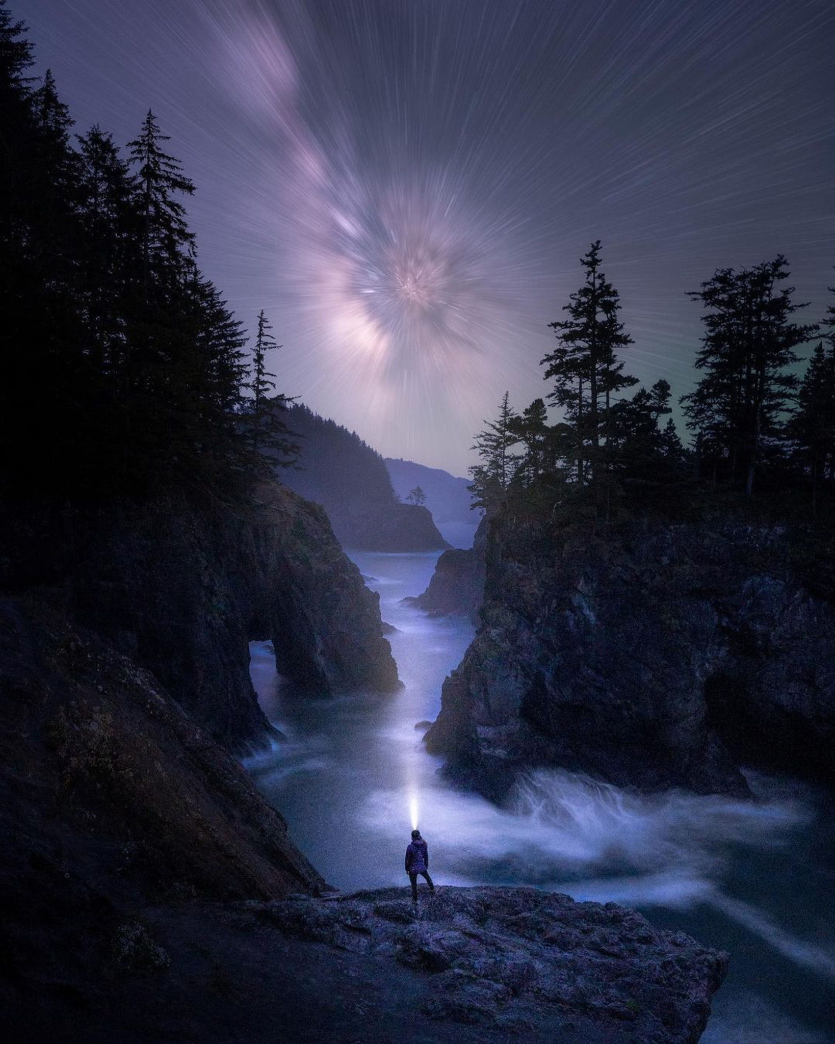 Milky Way above the Oregon Coast photographed by student Krystle D.