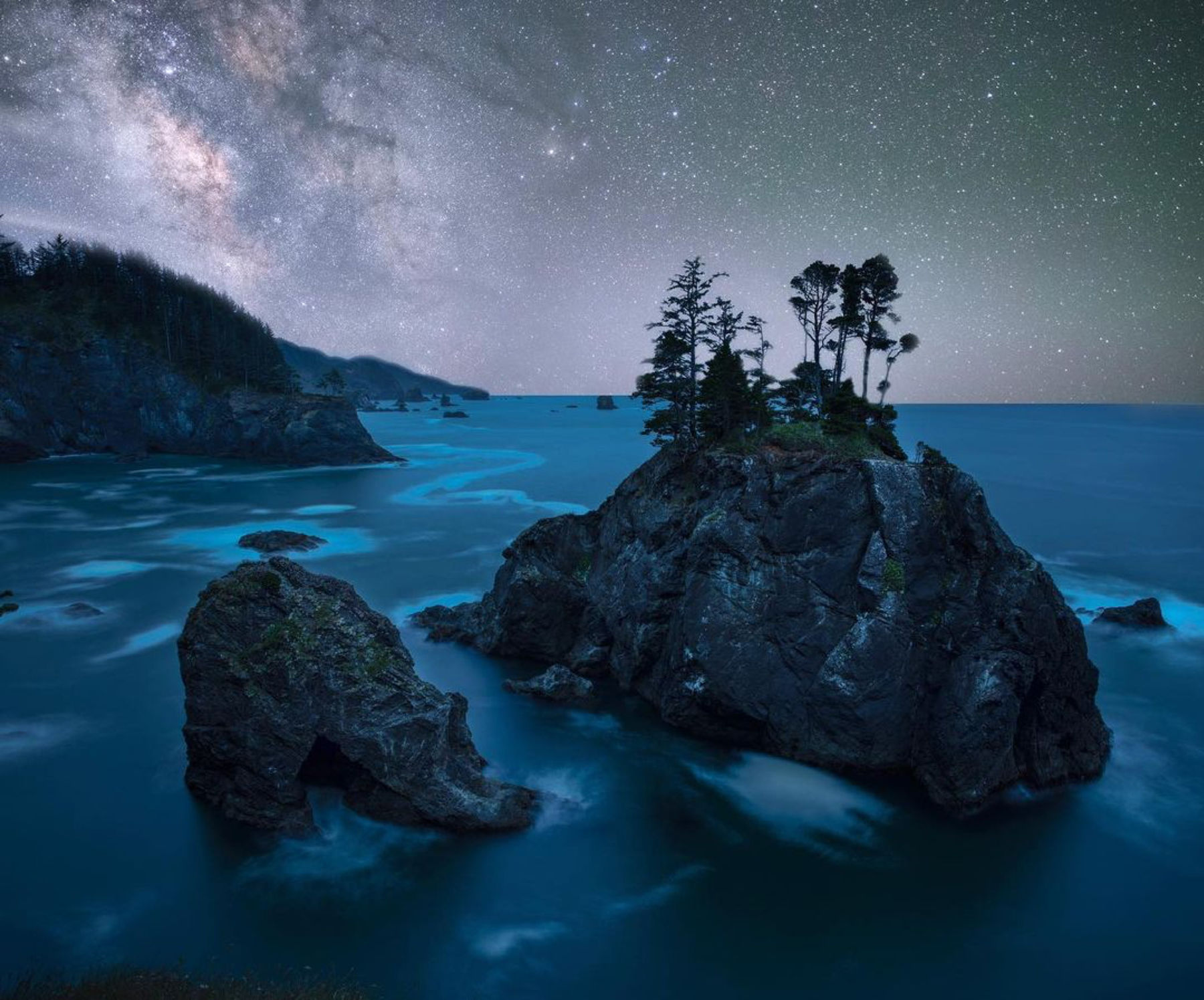 Milky Way above Island Views photographed by student Ryan M.