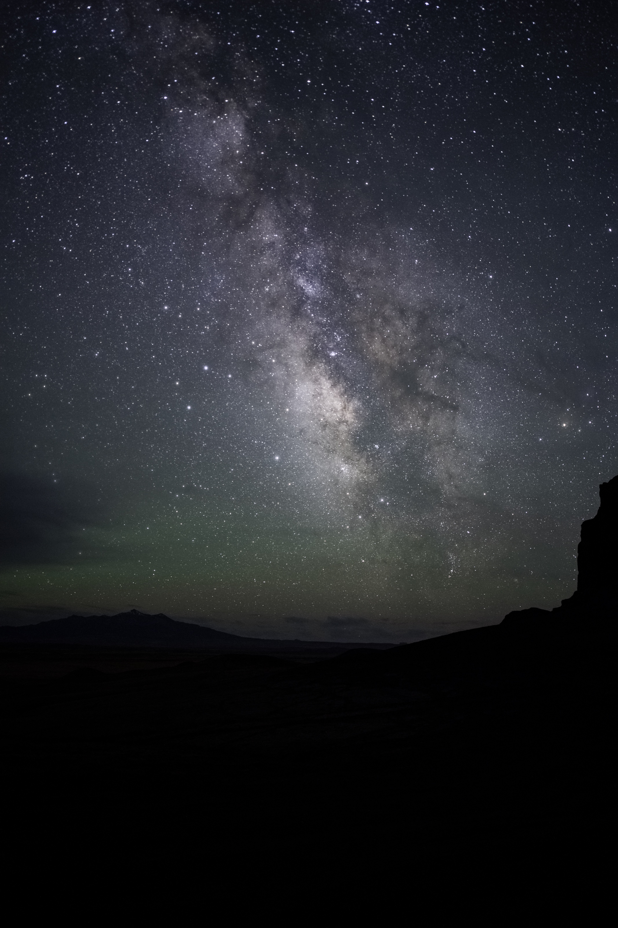 Edited Milky Way stack after initial tonal and color adjustments.
