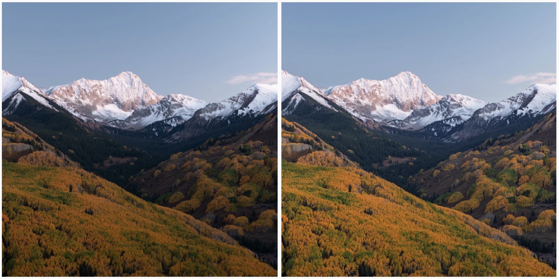 Colorful landscape photograph edited with a balanced Lightroom workflow